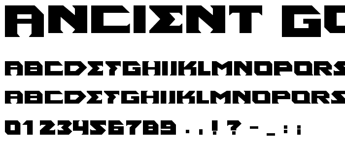 Ancient God Bold font